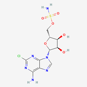 molecular formula C20H26Cl2N12O12S2 B1667662 5'-磺酰胺基-2-氯腺苷 CAS No. 66522-52-9