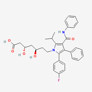 molecular formula C33H35FN2O5 B1667682 阿托伐他汀，(3S,5R)- CAS No. 887324-52-9