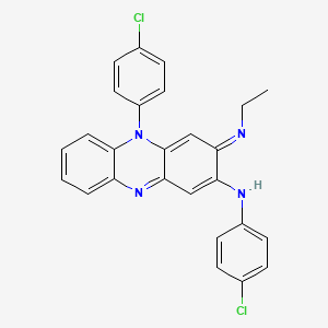 molecular formula C26H20Cl2N4 B1667693 N,5-双(4-氯苯基)-3-(乙基亚胺基)-3,5-二氢-2-苯并啉胺 CAS No. 103051-26-9
