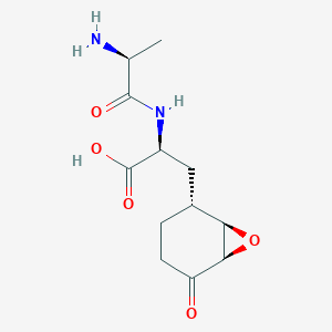 molecular formula C12H18N2O5 B1667699 L-丙氨酰-3-[(1R,2R,6R)-5-氧代-7-氧杂二环[4.1.0]庚-2-基]-L-丙氨酸 CAS No. 29393-20-2