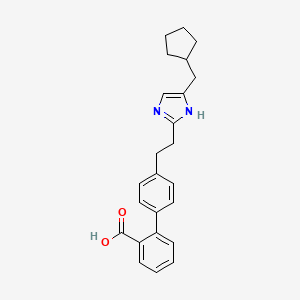 molecular formula C24H26N2O2 B1667708 2-[4-[2-[5-(环戊基甲基)-1H-咪唑-2-基]乙基]苯基]苯甲酸 CAS No. 1021936-34-4