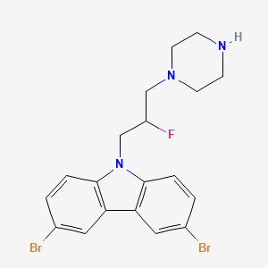 molecular formula C19H20Br2FN3 B1667711 3,6-二溴-9-(2-氟-3-(哌嗪-1-基)丙基)-9H-咔唑 CAS No. 335166-36-4