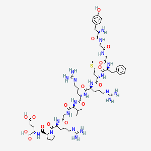 molecular formula C62H97N21O16S B1667725 L-谷氨酸，N-(1-(N(2)-(N-(N-(N(2)-(N(2)-(N-(N-(N-(N-L-酪氨酸甘氨酰)甘氨酰)-L-苯丙氨酰)-L-甲硫氨酰)-L-精氨酰)-L-精氨酰)-L-缬氨酰)甘氨酰)-L-精氨酰)-L-脯氨酰)- CAS No. 75513-71-2