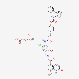 molecular formula C44H48ClN5O11 B1667761 巴替芬特罗吸入剂 CAS No. 945905-37-3