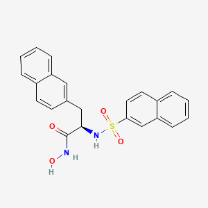 molecular formula C23H20N2O4S B1667829 (2r)-N-Hydroxy-3-Naphthalen-2-Yl-2-[(Naphthalen-2-Ylsulfonyl)amino]propanamide 