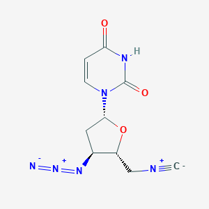 molecular formula C10H10N6O3 B166783 3'-Azido-5'-isocyano-2',3',5'-trideoxyuridine CAS No. 132101-33-8