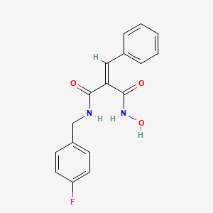 B1667849 (2Z)-N1-[(4-Fluorophenyl)methyl]-N3-hydroxy-2-(phenylmethylene)-propanediamide CAS No. 934618-96-9