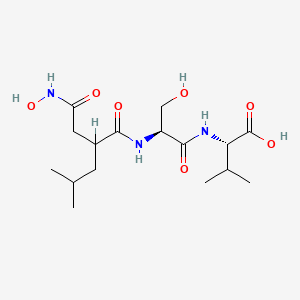 B1667856 L-N-(N-Hydroxy-2-isobutylsuccinamoyl)seryl-L-valine CAS No. 137530-61-1