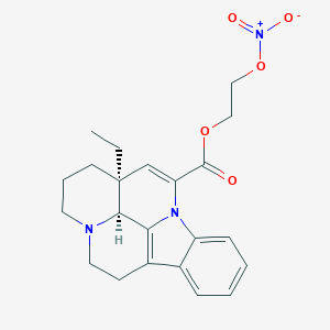 molecular formula C22H25N3O5 B166786 2-(Nitrooxy)ethyl apovincaminate CAS No. 128759-76-2