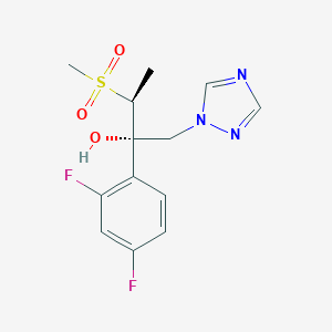 molecular formula C13H15F2N3O3S B166791 (2S,3S)-2-(2,4-difluorophenyl)-3-methylsulfonyl-1-(1,2,4-triazol-1-yl)butan-2-ol CAS No. 134779-41-2