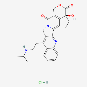 molecular formula C25H28ClN3O4 B1667921 盐酸贝洛替康 CAS No. 213819-48-8
