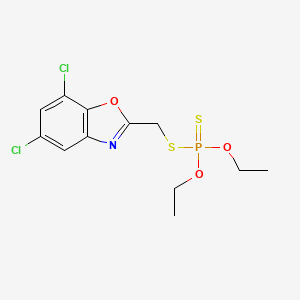 molecular formula C12H14Cl2NO3PS2 B1667999 苯氧磷 CAS No. 16759-59-4