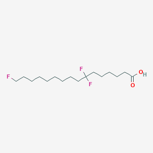 molecular formula C16H29F3O2 B166803 7,7,16-Trifluorohexadecanoic acid CAS No. 127947-16-4