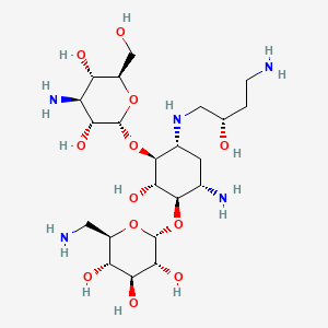 molecular formula C22H45N5O12 B1668100 丁卡那星 CAS No. 59733-86-7