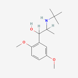 molecular formula C15H26ClNO3 B1668112 alpha-[1-(tert-Butylamino)ethyl]-2,5-dimethoxybenzyl alcohol hydrochloride CAS No. 5696-15-1