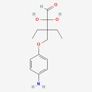 molecular formula C14H23NO3 B1668130 丁醛，4-(对氨基苯氧基)-，二乙基缩醛 CAS No. 100967-19-9