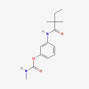 BUTYRANILIDE, 2,2-DIMETHYL-3'-HYDROXY-, METHYLCARBAMATE (ester)