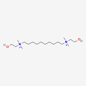 molecular formula C18H42N2O22+ B1668171 1,10-癸二胺，N,N'-双(2-羟乙基)-N,N,N',N'-四甲基- CAS No. 32040-45-2