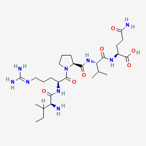 molecular formula C27H49N9O7 B1668173 异亮氨酰精氨酰脯氨酰缬氨酰谷氨酰胺 CAS No. 148162-36-1