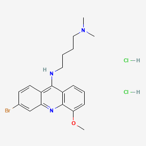 molecular formula C20H26BrCL2N3O B1668182 1,4-丁二胺，N'-(3-溴-5-甲氧基-9-吖啶基)-N,N-二甲基，二盐酸盐 CAS No. 6546-56-1