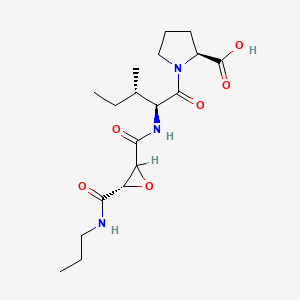 B1668190 N-[[(2S,3S)-3-[(Propylamino)carbonyl]-2-oxiranyl]carbonyl]-L-isoleucyl-L-proline CAS No. 134448-10-5