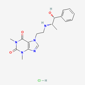 molecular formula C18H24ClN5O3 B1668205 Cafedrine hydrochloride CAS No. 3039-97-2