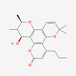 molecular formula C22H26O5 B1668212 Calanolide A CAS No. 142632-32-4