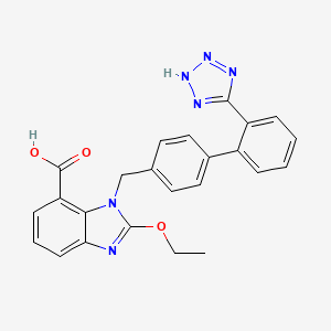molecular formula C24H20N6O3 B1668252 坎地沙坦 CAS No. 139481-59-7