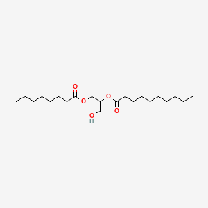 molecular formula C21H40O5 B1668285 癸酸，与 1,2,3-丙三醇辛酸酯的酯 CAS No. 65381-09-1