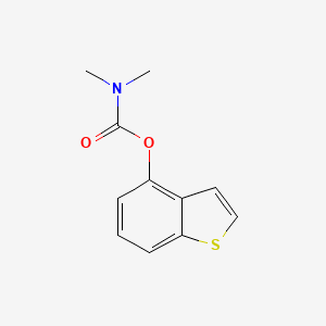 molecular formula C11H11NO2S B1668306 氨基甲酸二甲酯，苯并(b)噻吩-4-基酯 CAS No. 1016-46-2