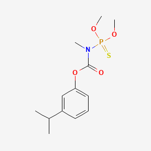 molecular formula C13H20NO2PS B1668312 Carbamic acid, N-(O,O-dimethylphosphorothioyl)-N-methyl-, m-isopropylphenyl ester CAS No. 28782-60-7
