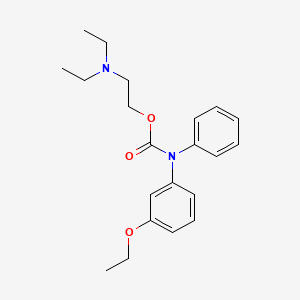 molecular formula C21H28N2O3 B1668317 Carbanilic acid, m-ethoxy-N-phenyl-, 2-(diethylamino)ethyl ester CAS No. 110530-07-9