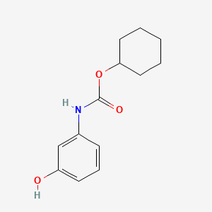 molecular formula C13H17NO3 B1668329 Carbanilic acid, m-hydroxy-, cyclohexyl ester CAS No. 19972-87-3