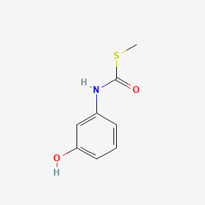 molecular formula C8H9NO2S B1668333 氨基甲酸，间羟基硫代-，S-甲酯 CAS No. 19962-05-1