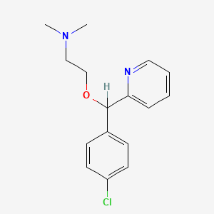 B1668352 Carbinoxamine CAS No. 486-16-8