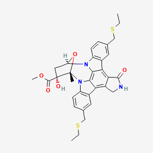 molecular formula C33H33N3O5S2 B1668381 3,9-双((乙硫基)甲基)-K-252a CAS No. 156177-65-0