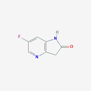 molecular formula C7H5FN2O B166840 6-氟-1H-吡咯并[3,2-b]吡啶-2(3H)-酮 CAS No. 136888-22-7