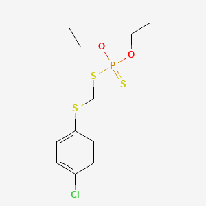 molecular formula C11H16ClO2PS3<br>(CH3CH2)2P(S)SCH2SC6H4Cl<br>C11H16ClO2PS3 B1668428 Carbophenothion CAS No. 786-19-6