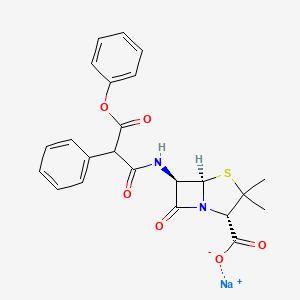 molecular formula C23H21N2NaO6S B1668439 Carfecillin sodium CAS No. 21649-57-0