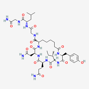 molecular formula C42H65N11O12 B1668442 Cargutocin CAS No. 33605-67-3