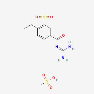 molecular formula C13H21N3O6S2 B1668444 卡利波利特甲磺酸盐 CAS No. 159138-81-5
