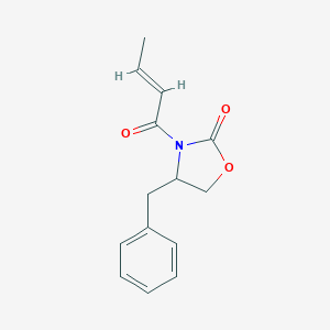 molecular formula C14H15NO3 B166845 (S,E)-4-苄基-3-(丁-2-烯酰)恶唑烷-2-酮 CAS No. 133812-16-5