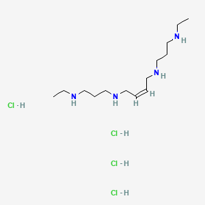 molecular formula C14H36Cl4N4 B1668467 N,N'-双[3-(乙氨基)丙基]丁-2-烯-1,4-二胺；四氢氯化物 CAS No. 206991-64-2