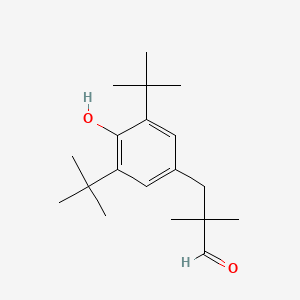 molecular formula C19H30O2 B1668476 3-(3,5-二叔丁基-4-羟基苯基)-2,2-二甲基丙醛 CAS No. 56189-68-5