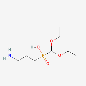 molecular formula C8H20NO4P B1668495 3-氨基丙基(二乙氧甲基)膦酸 CAS No. 123690-79-9