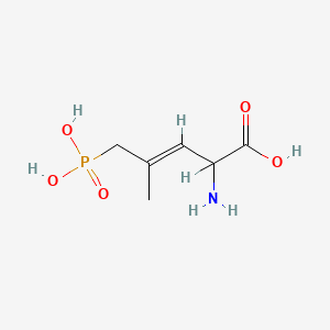 molecular formula C6H12NO5P B1668499 2-氨基-4-甲基-5-膦酰基-3-戊烯酸 CAS No. 127910-31-0