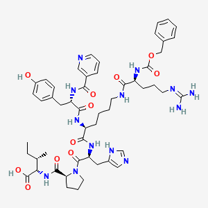 molecular formula C52H69N13O11 B1668503 烟酸-酪-(N(σ)-苄氧羰基-精)赖-组-脯-Ile-OH CAS No. 127060-75-7