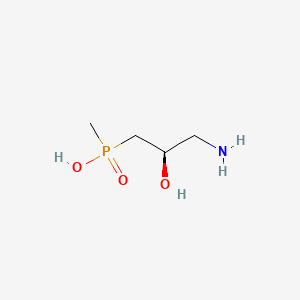 molecular formula C4H12NO3P B1668507 [(2R)-3-氨基-2-羟基丙基]-甲基膦酸 CAS No. 133345-68-3