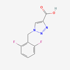 molecular formula C10H7F2N3O2 B1668512 1-(2,6-二氟苄基)-1H-1,2,3-三唑-4-羧酸 CAS No. 166196-11-8