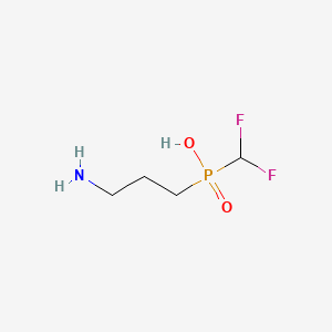 molecular formula C4H10F2NO2P B1668514 3-氨基丙基-(二氟甲基)膦酸 CAS No. 133345-73-0